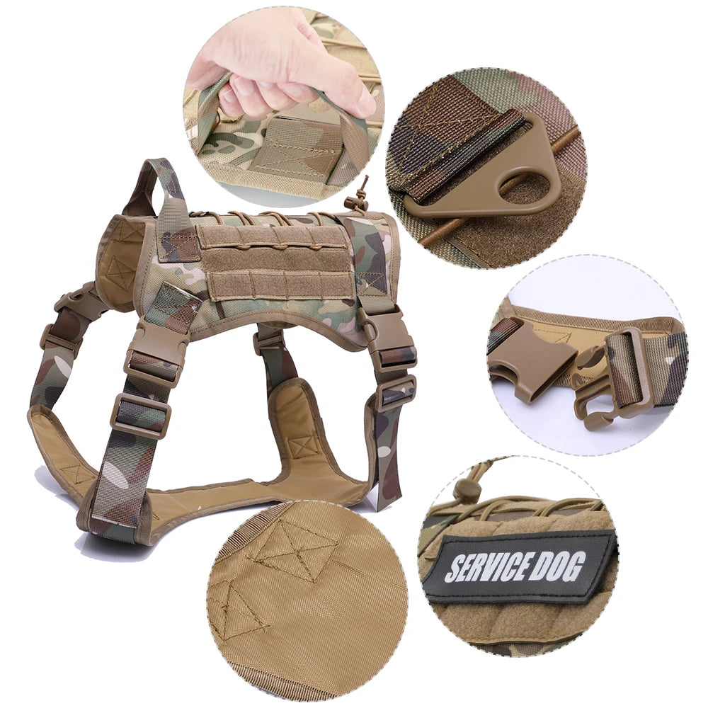 K9 Tactical Hundegeschirr mit Leine – Robustes Military-Set für Training und Kontrolle