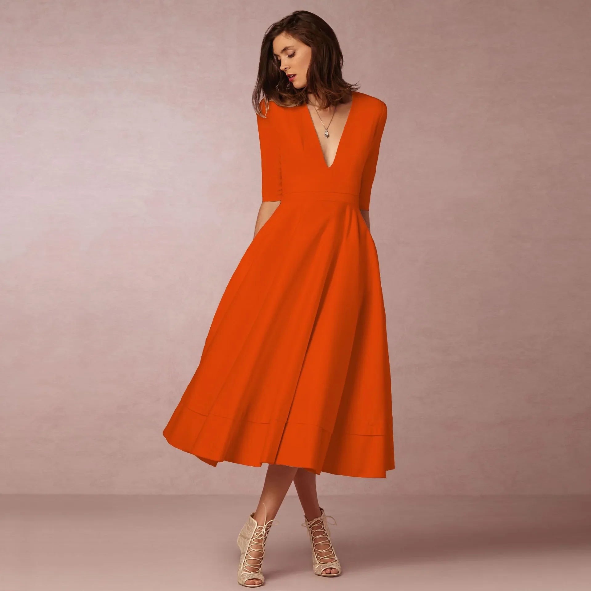 Ärmelloses Damenkleid im Prinzessinnenstil – Elivora