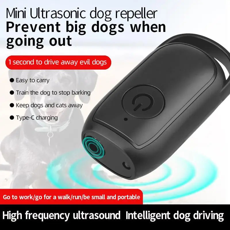 PawGuard Mini Ultraschall Hundeabwehr – USB Wiederaufladbares Anti-Bell &amp; Trainingsgerät mit LED