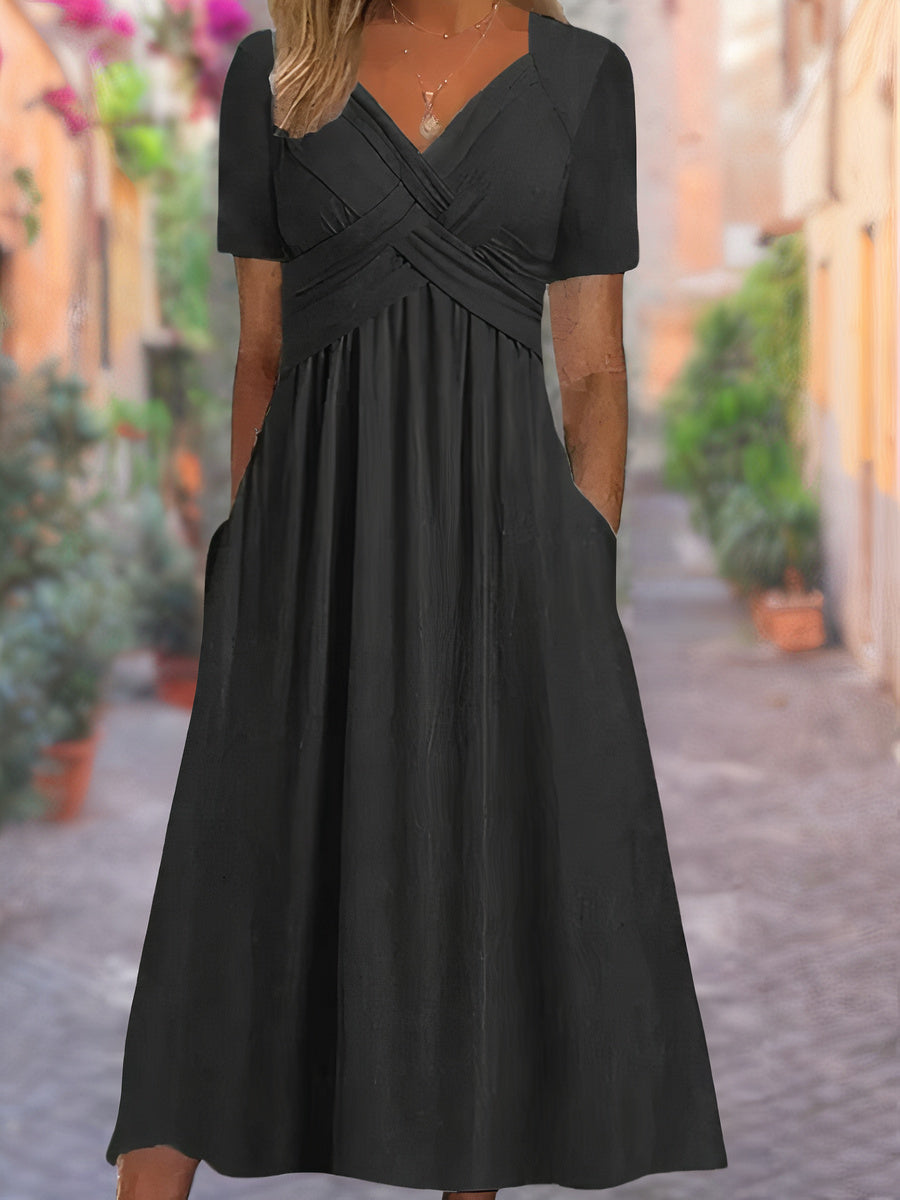 Variant image for Stylisches V-Ausschnitt Sommerkleid Damen – Leicht, Atmungsaktiv und Vielseitig für Elegante Anlässe-25