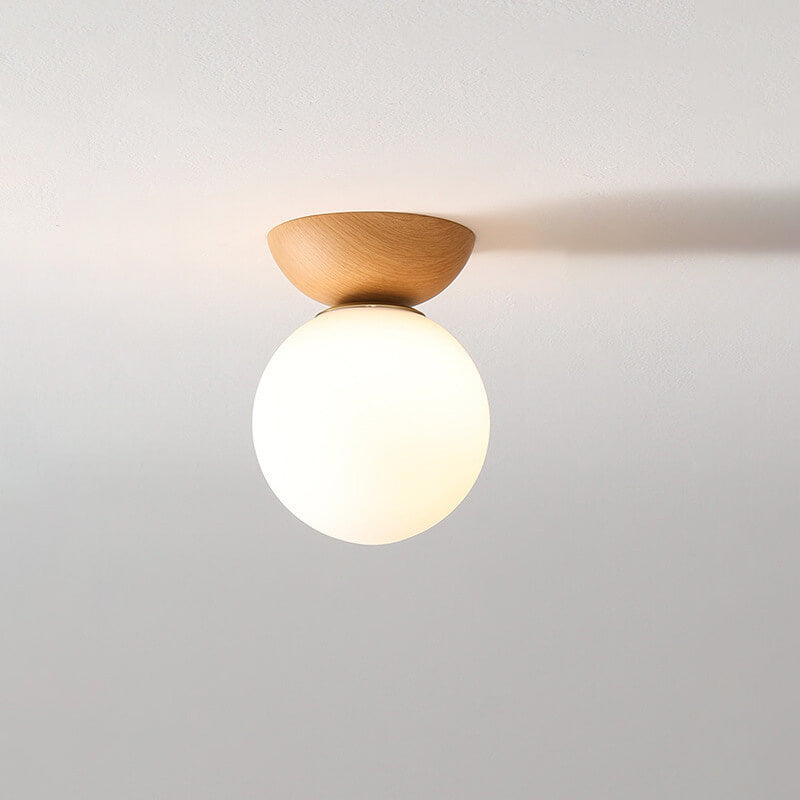 Japanische Deckenleuchte mit Holzoptik | Hikari Deckenlampe
