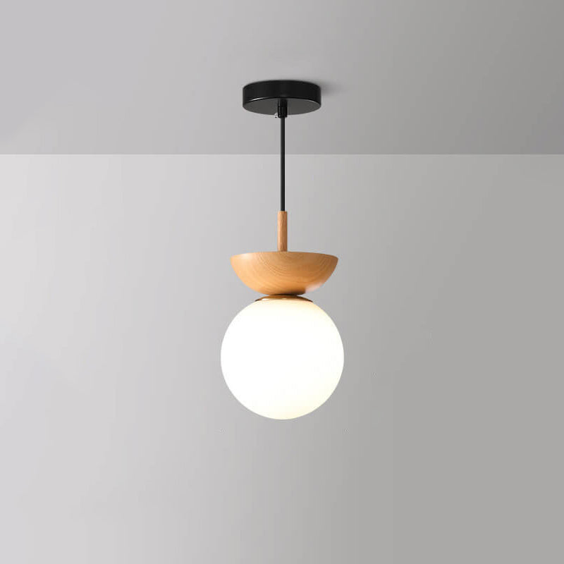Japanische Deckenleuchte mit Holzoptik | Hikari Deckenlampe