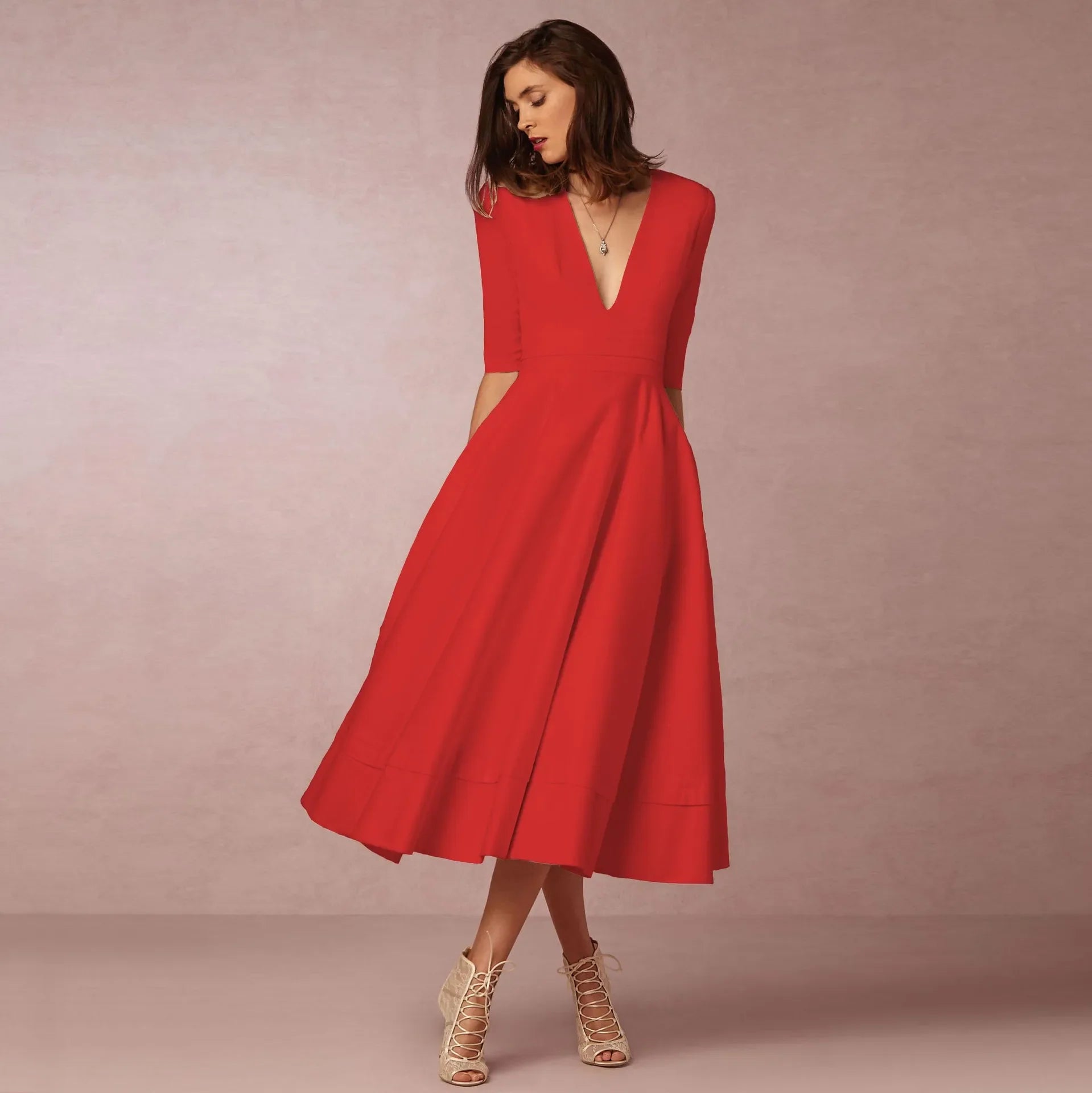Ärmelloses Damenkleid im Prinzessinnenstil – Elivora