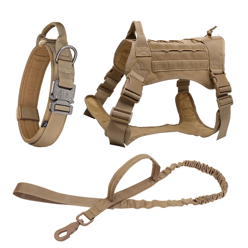 K9 Tactical Hundegeschirr mit Leine – Robustes Military-Set für Training und Kontrolle