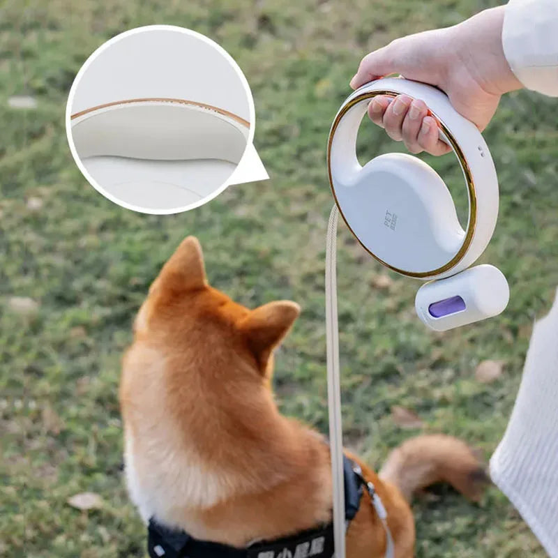 Automatische 3m-Hundeleine mit LED-Licht – Reflektierende