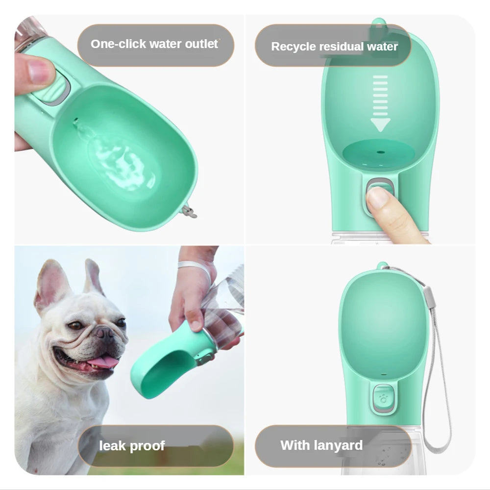 AquaFlow – Tragbare Hundewasserflasche mit Auslaufschutz