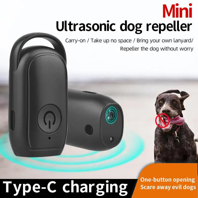 PawGuard Mini Ultraschall Hundeabwehr – USB Wiederaufladbares Anti-Bell &amp; Trainingsgerät mit LED