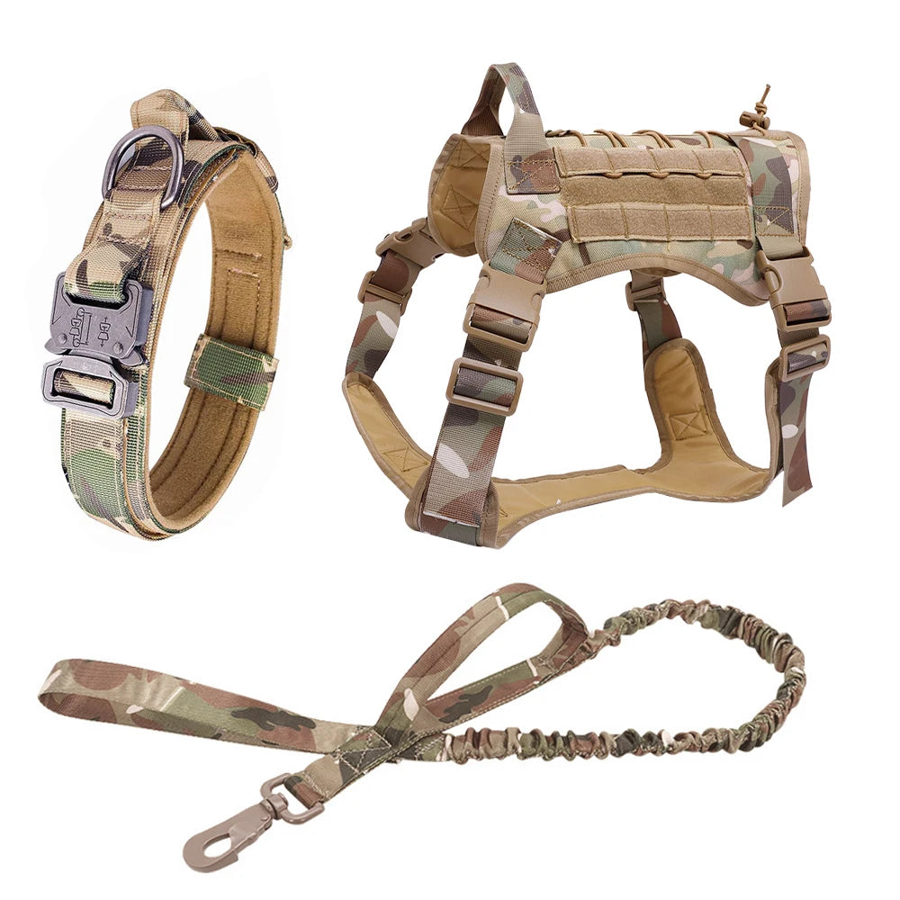 K9 Tactical Hundegeschirr mit Leine – Robustes Military-Set für Training und Kontrolle