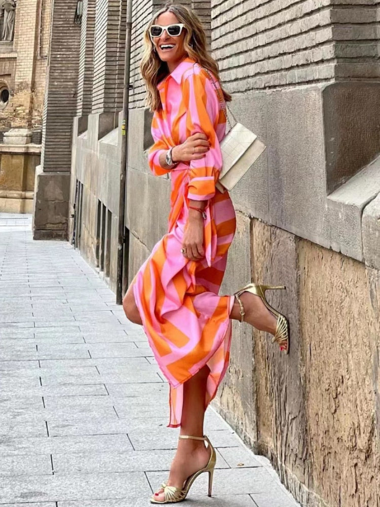Elegantes Maxikleid Sommer mit Kragen – Hochwertiges Wrap Design für Damen in verschiedenen Farben, Festlich und Alltagstauglich-5