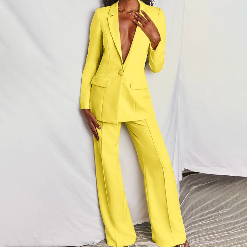 Variant image for Damen Anzug Schwarz Größe M Polyester Blazer und Hose Set für Eleganz-6