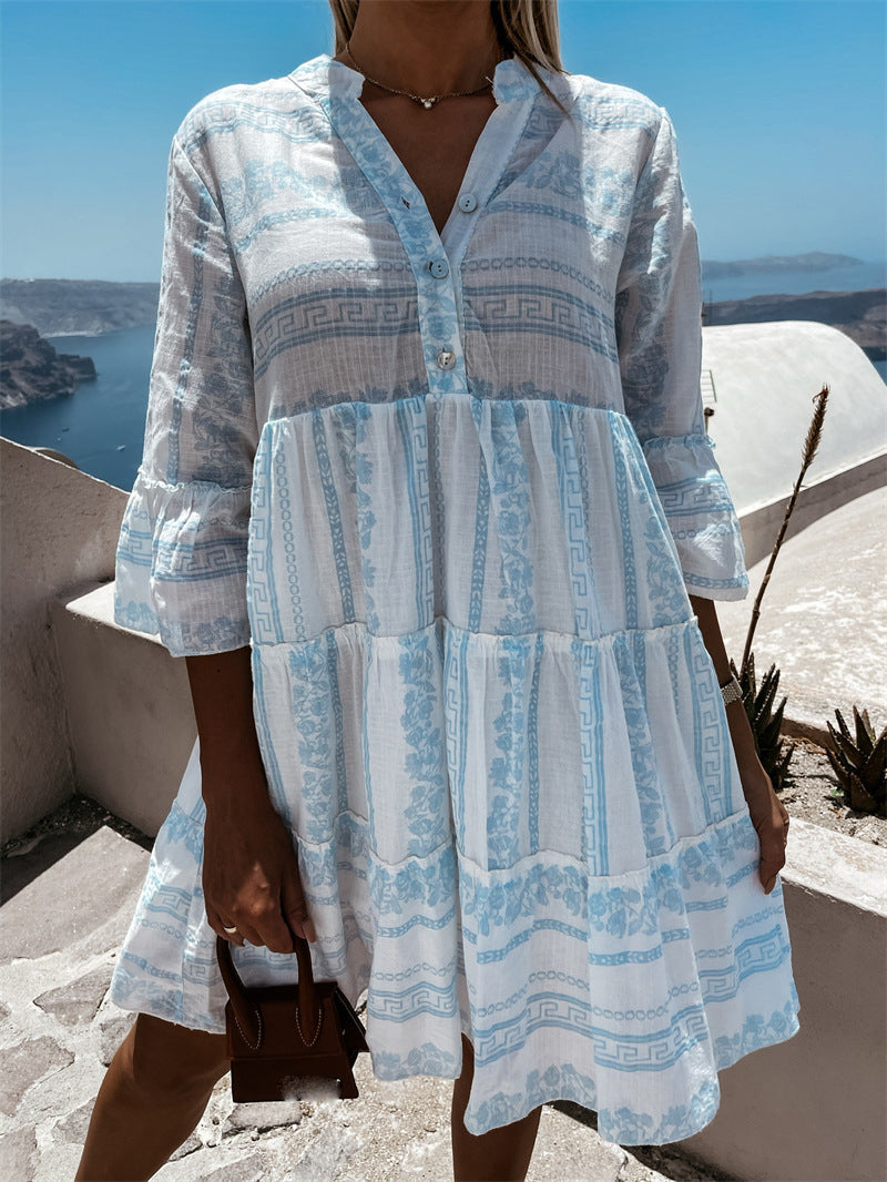 Boho-Rüschenkleid für Damen – Fröhliches Sommerkleid Mia