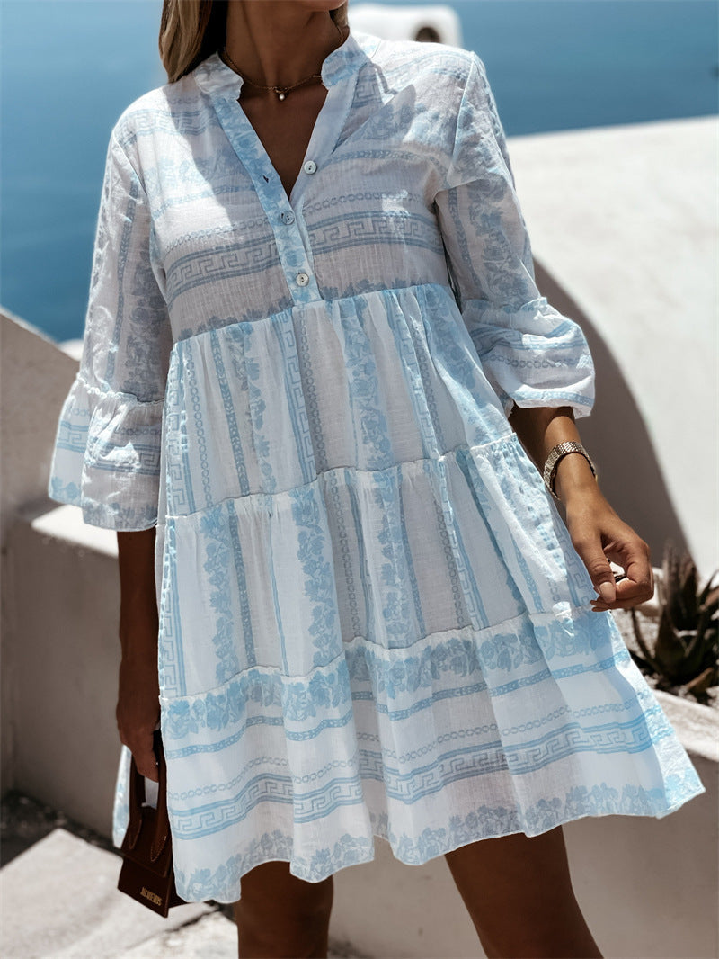 Boho-Rüschenkleid für Damen – Fröhliches Sommerkleid Mia