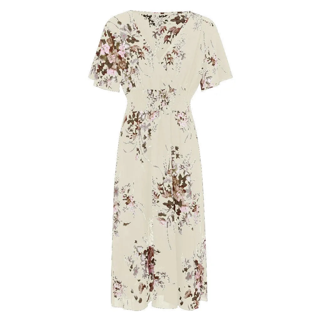 Florales Chiffon-Kleid für Frauen | Leicht &amp; Luftig