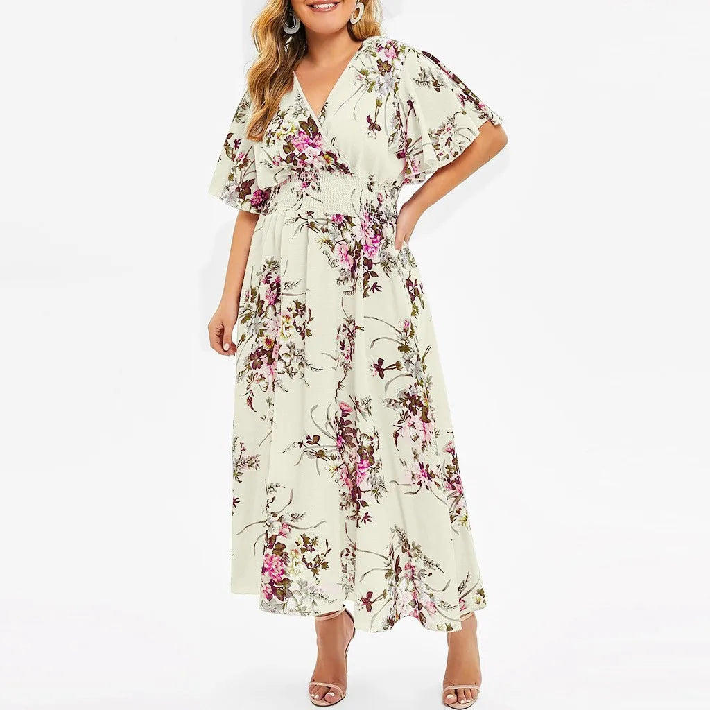 Florales Chiffon-Kleid für Frauen | Leicht &amp; Luftig