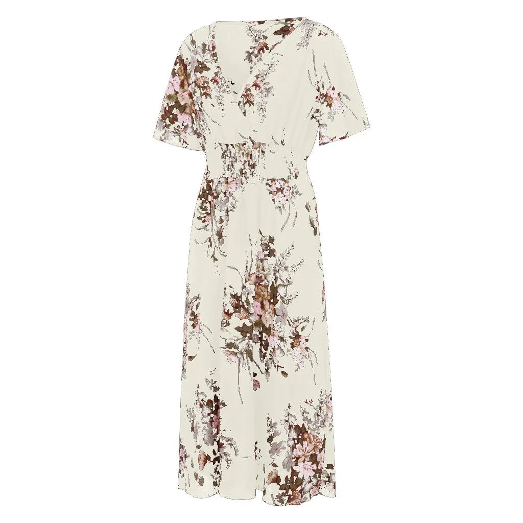 Florales Chiffon-Kleid für Frauen | Leicht &amp; Luftig
