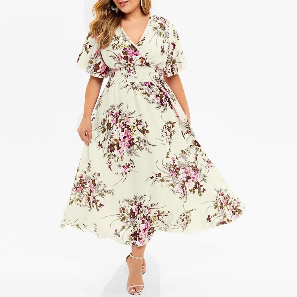 Florales Chiffon-Kleid für Frauen | Leicht &amp; Luftig