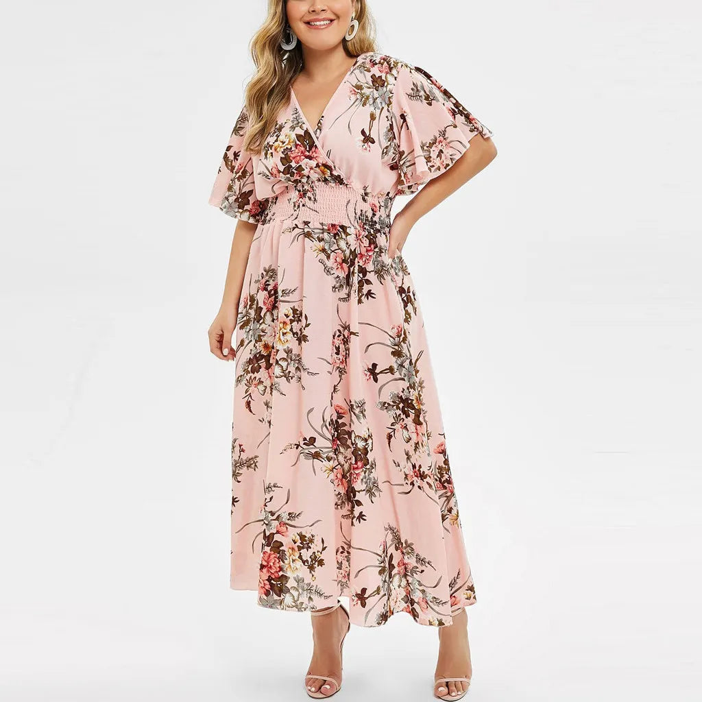 Florales Chiffon-Kleid für Frauen | Leicht &amp; Luftig