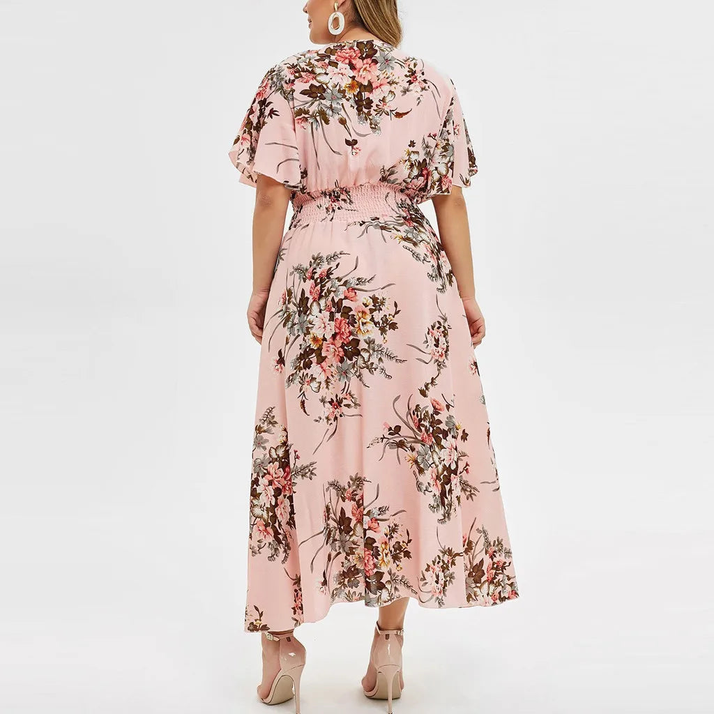 Florales Chiffon-Kleid für Frauen | Leicht &amp; Luftig