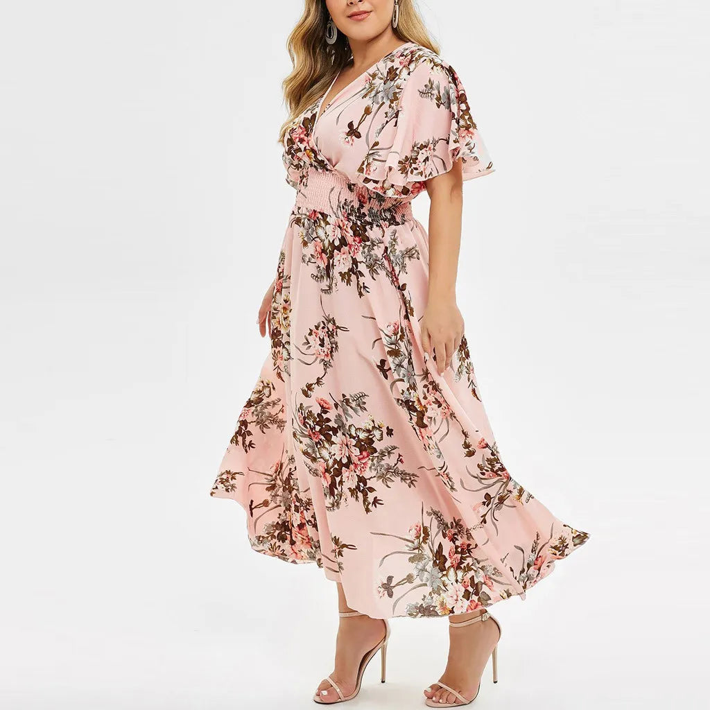 Florales Chiffon-Kleid für Frauen | Leicht &amp; Luftig