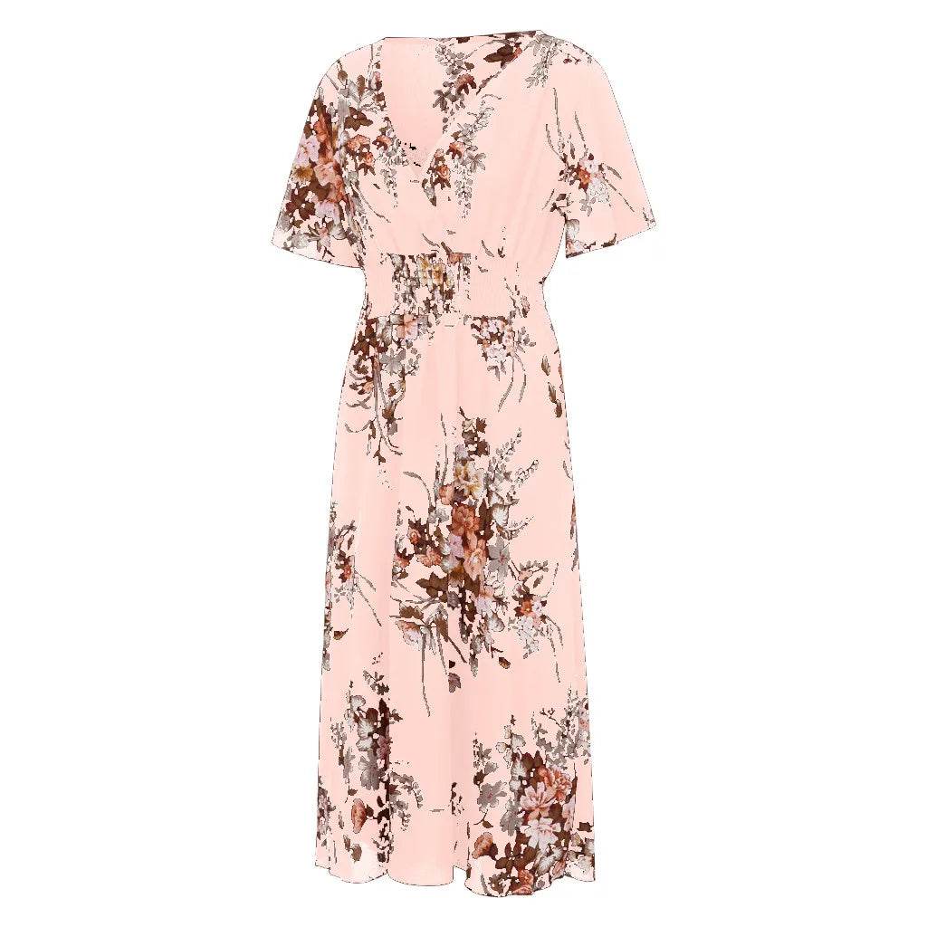 Florales Chiffon-Kleid für Frauen | Leicht &amp; Luftig