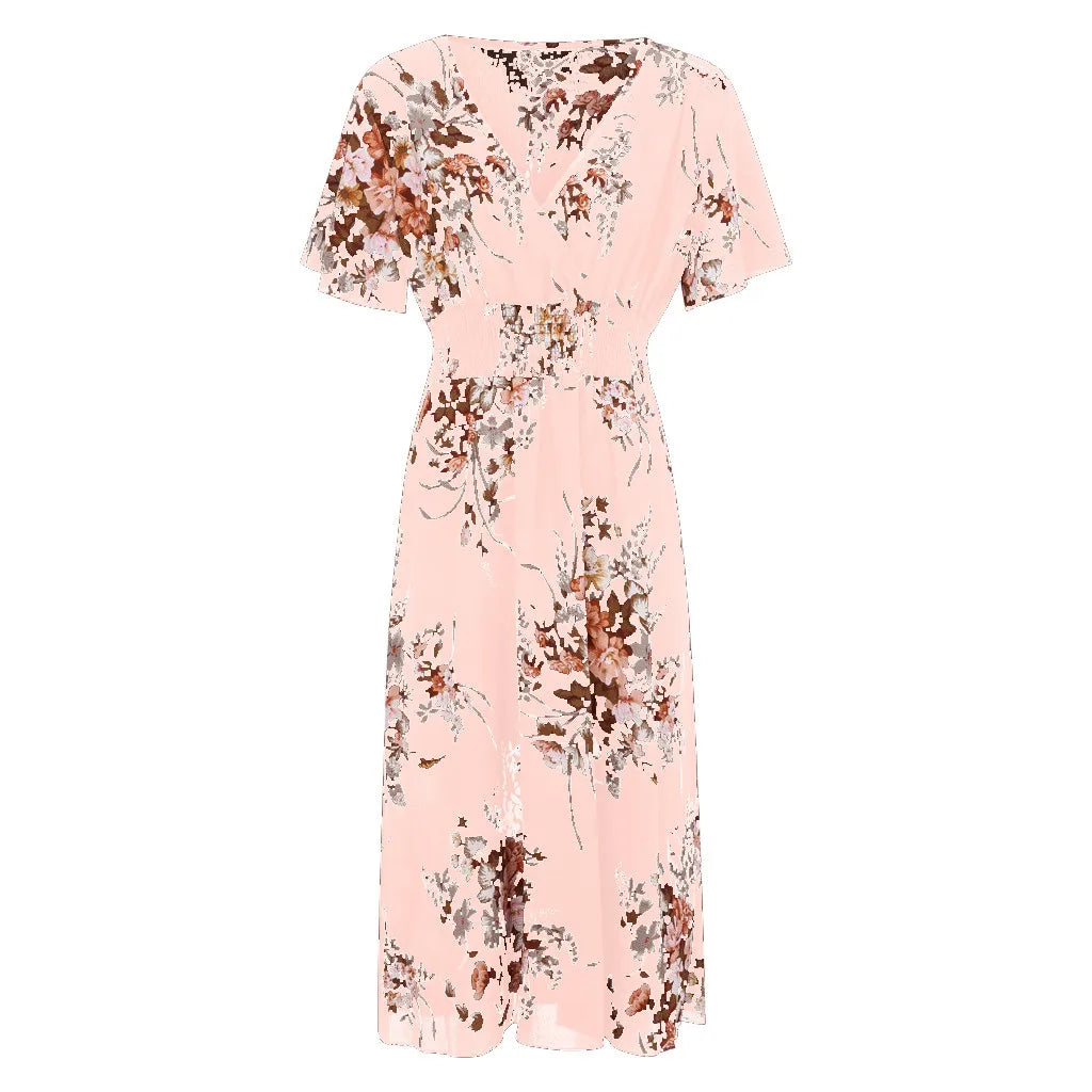 Florales Chiffon-Kleid für Frauen | Leicht &amp; Luftig
