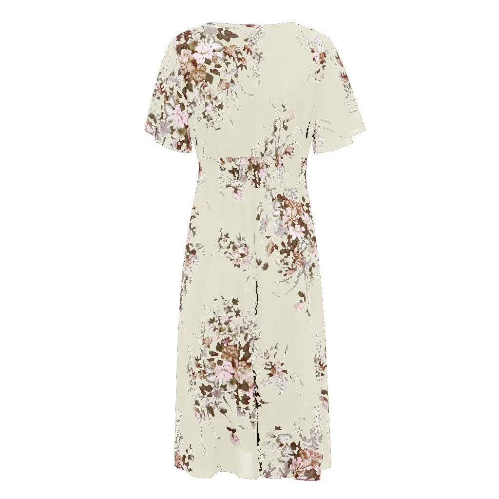 Florales Chiffon-Kleid für Frauen | Leicht &amp; Luftig
