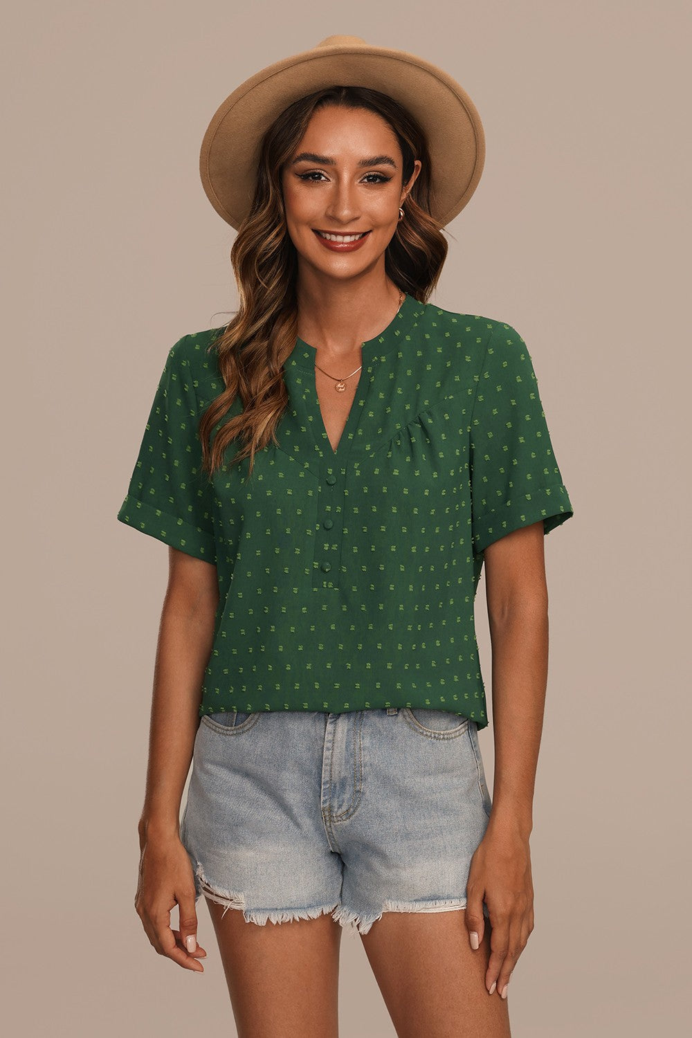 Damen Shirt Schwarz Größe M Polyester V-Ausschnitt-2