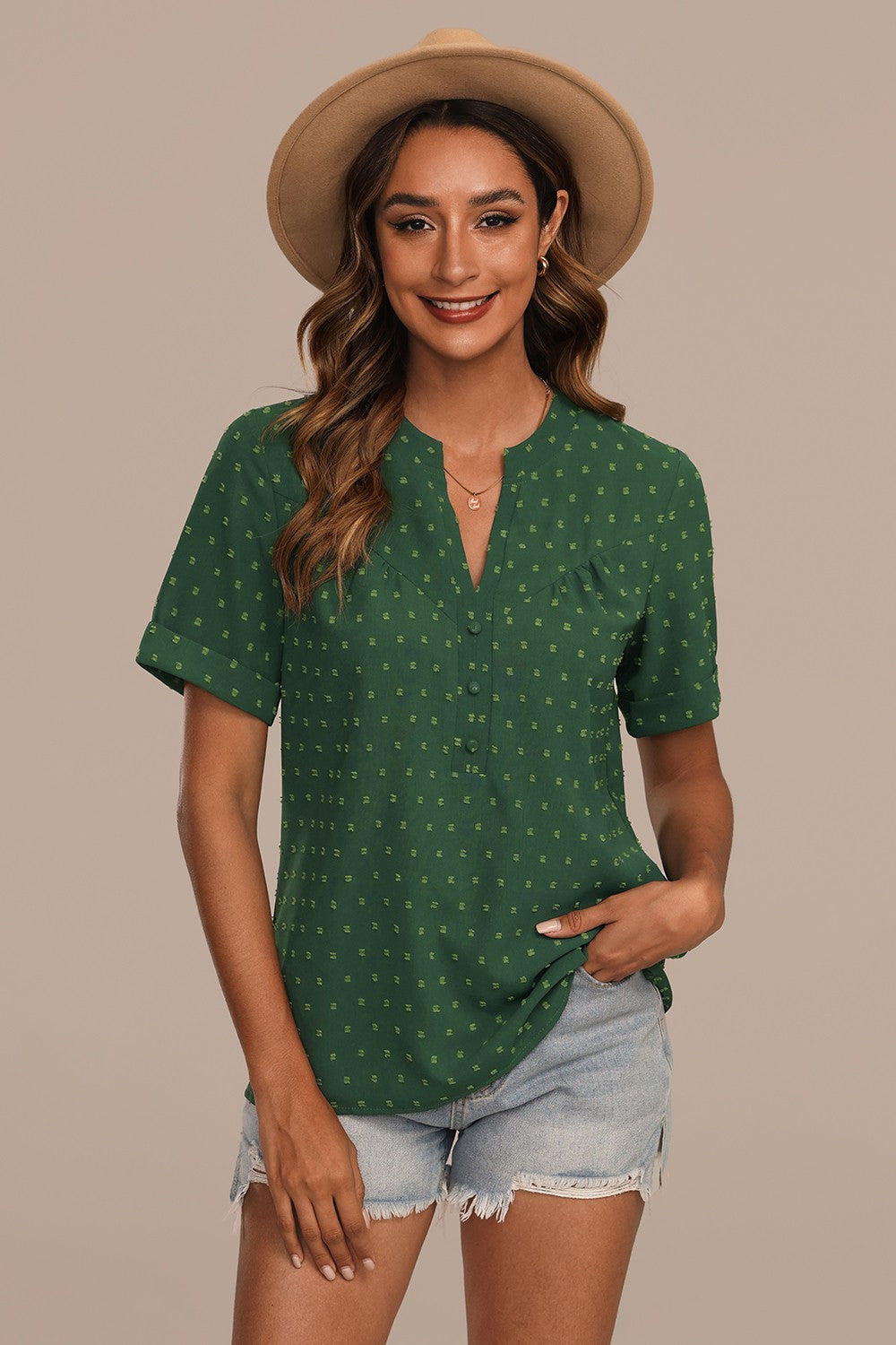 Variant image for Damen Shirt Schwarz Größe M Polyester V-Ausschnitt-1