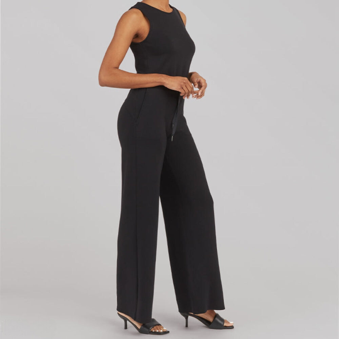 Variant image for Damen Jumpsuit Beige Größe M Baumwolle Ärmellos Elegant Sommer-7