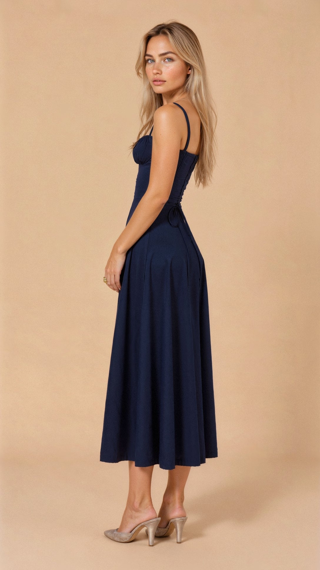 Elegantes Damen Midikleid mit Korsett-Oberteil Virella