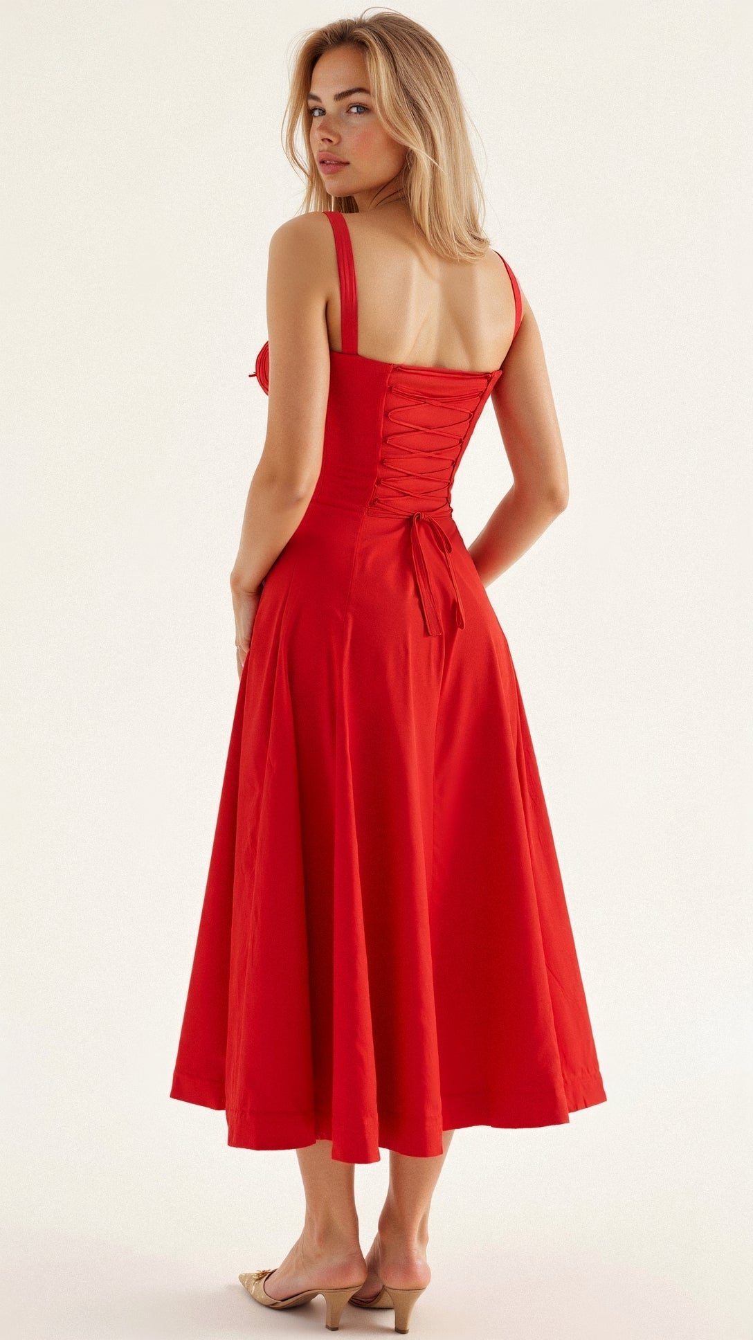 Elegantes Damen Midikleid mit Korsett-Oberteil Virella