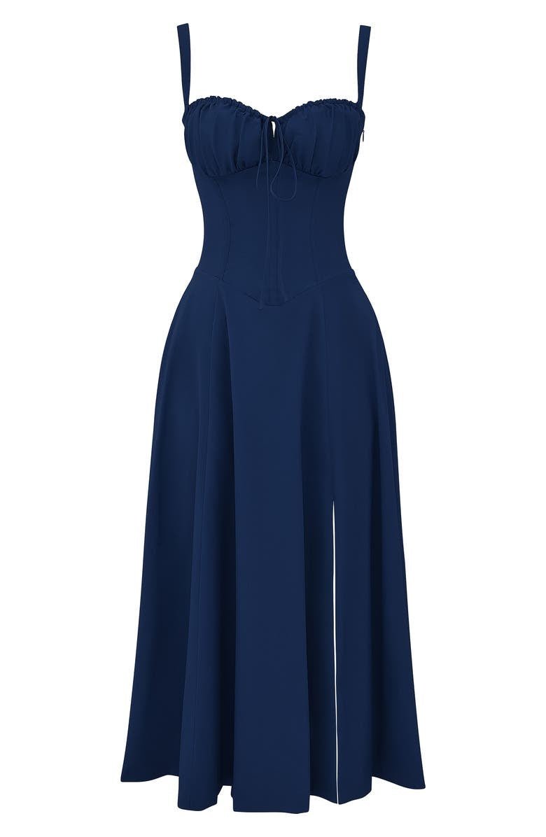 Elegantes Damen Midikleid mit Korsett-Oberteil Virella