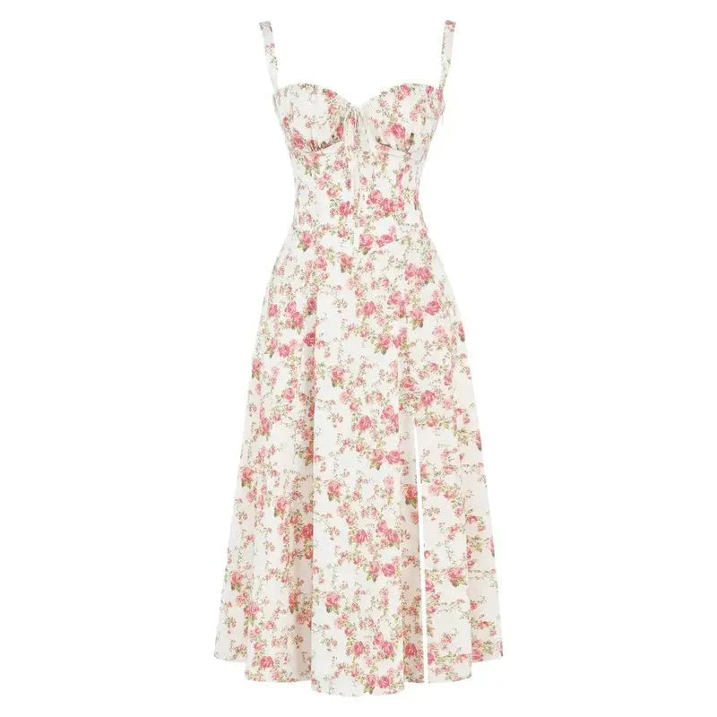Elegantes Damen Midikleid mit Korsett-Oberteil Virella