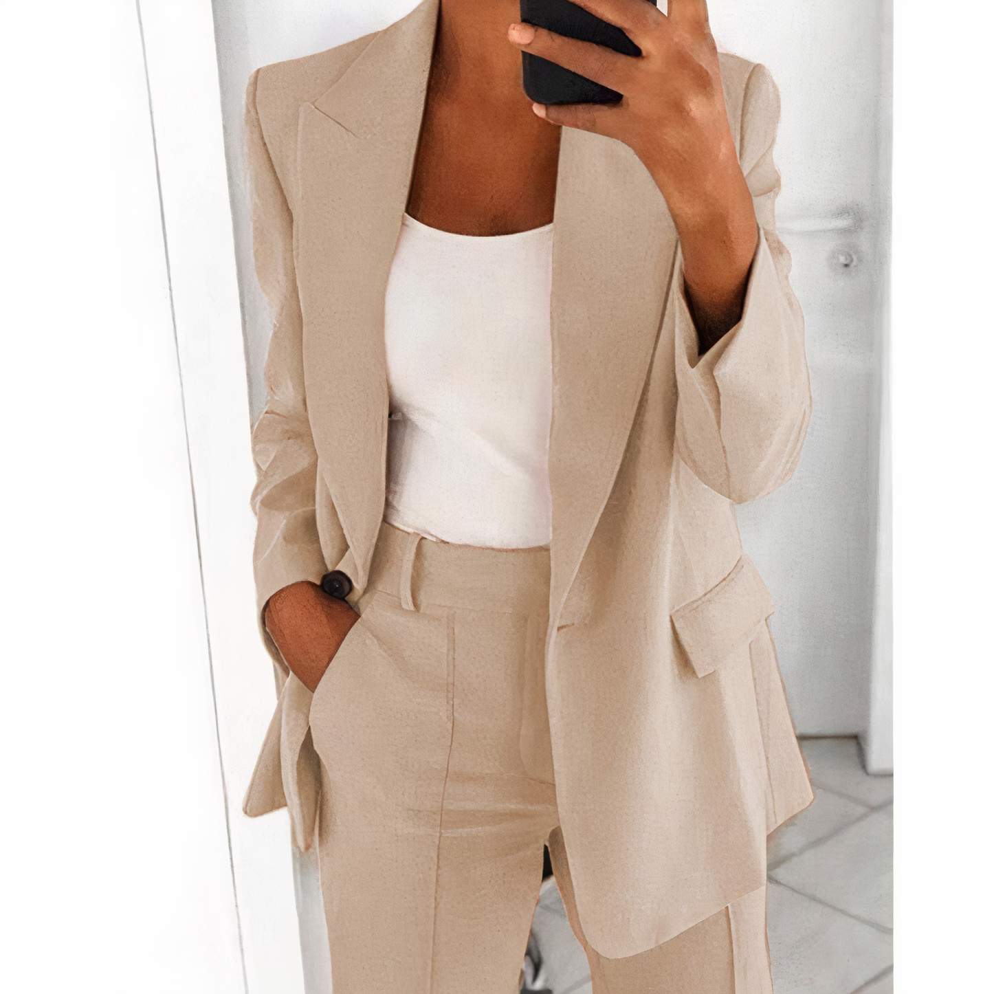 Variant image for Damen Blazer Schwarz Größe M Polyester Set für Eleganz und Komfort-22
