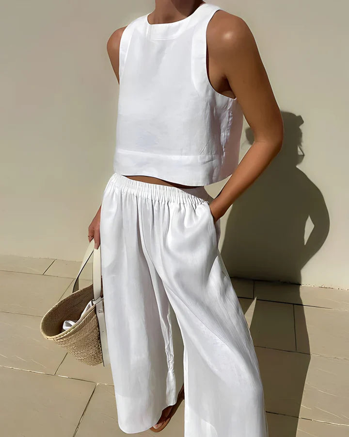 Variant image for Damen Sommer Outfit Schwarz Größe M Baumwolle Leinen-25