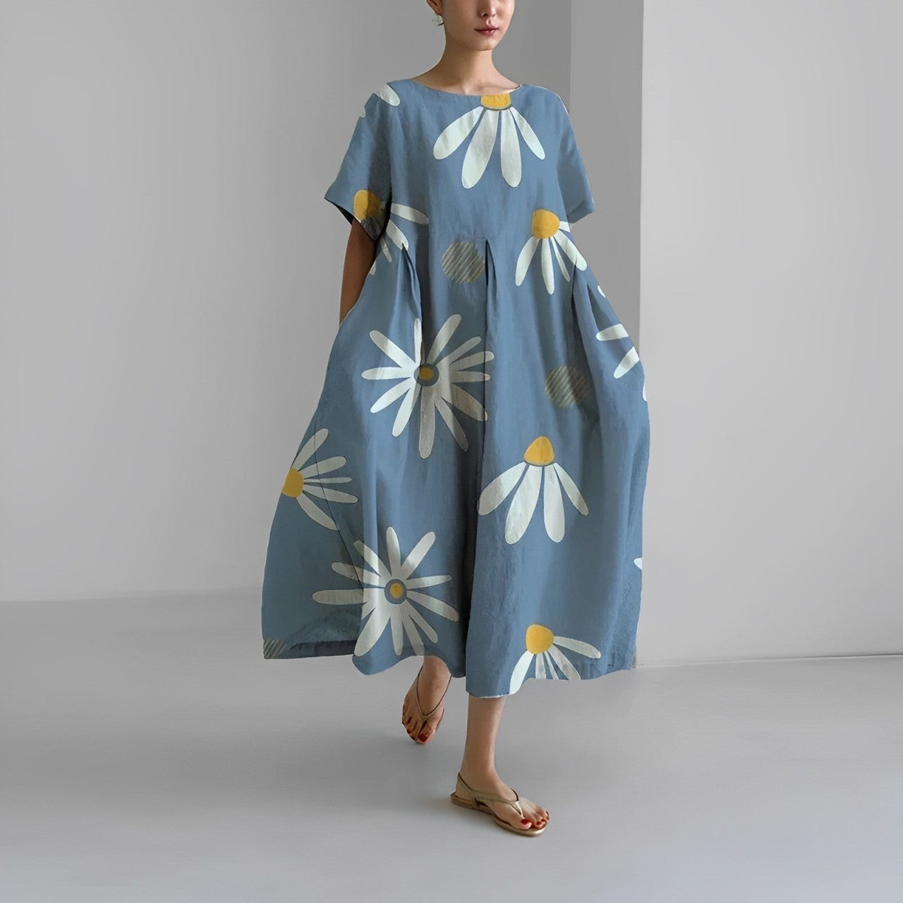 Lockeres Damen Sommerkleid mit Print – Mira